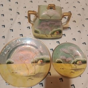 COPY - Vintage 1930's Hand Painted Japanese Sugar Jar!